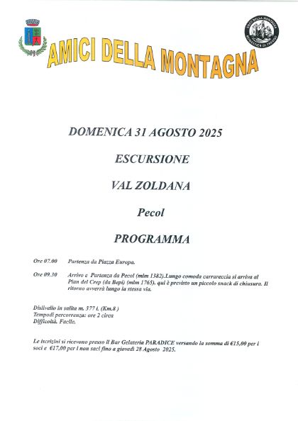 ⛰🗻 Amici della Montagna - Uscita del 31.08.2025 🗻⛰ ⛰🗻 Amici della Montagna - Uscita del 31.08.2025 🗻⛰