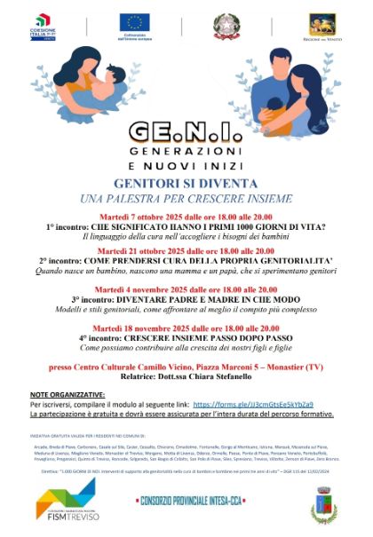 GE.N.I. - Generazioni e nuovi inizi - GENITORI SI DIVENTA GE.N.I. - Generazioni e nuovi inizi - GENITORI SI DIVENTA
